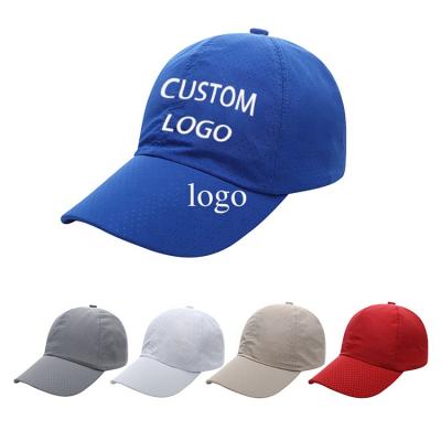 China COMMON Custom Quick Dry Adjustable Mesh LOGO Running Sun Hat Baseball Cap for sale