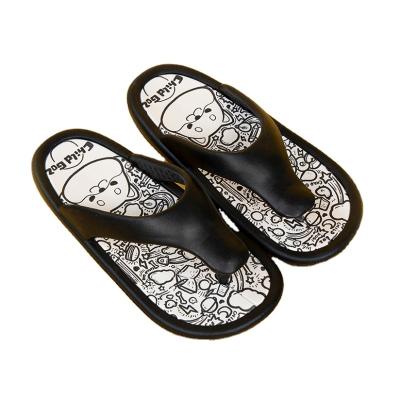 China Unisex Graffiti Flip Flops Fashion White Flip Flops Men's Damping for sale