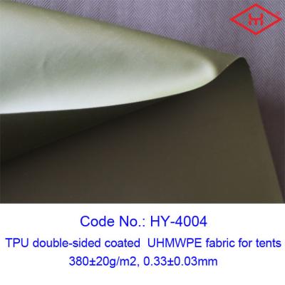 China 140cm Width TPU Double Sided Coated Composite UHMWPE Fabric For Tents Te koop