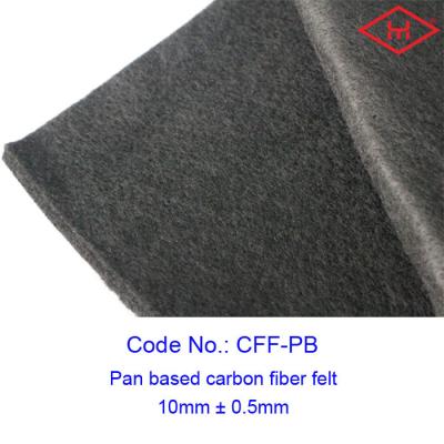 China 8mm Industrial Pan Based Carbon Fiber Felt Rolls 0.12 - 0.16g/cm3 for sale