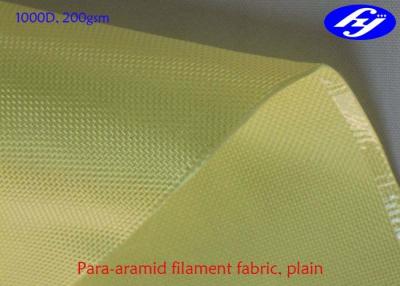 China Bullet Proof Aramid Carbon Fiber 1000D 200GSM With High Temperature Resistance for sale