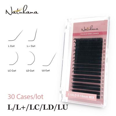 China Natural Soft Good Quality Fiber L Synthetic Lashes Mink Eyelashes False Eyelash Extensions Natural Soft NATUHANA PBT for sale