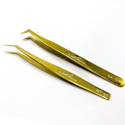 China NATUHANA Factory Price Lasting Model Eyelash Tweezers New 2020 Hot Sale Professional Eyelash Tweezers Eyelash Tweezers for sale