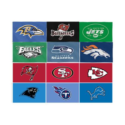 China Outdoor Advertising Display Customized Design Football Rugby All Team Nfl Flags 3x5Ft 100% Polyester Printing 3x5ft Nfl Flags for sale