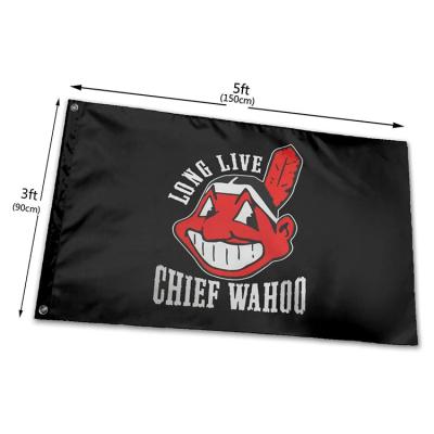 China Wholesale MLB Cleveland Indians Baseball Championship Flag MOQ FLYING Custom 3 x5Ft All MLB Team Sport Flags for sale