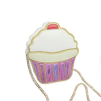 China Cute Lady Ice Cream Cupcake PU Leather Cross Mini Bags PU Cartoon - Body Bag for sale