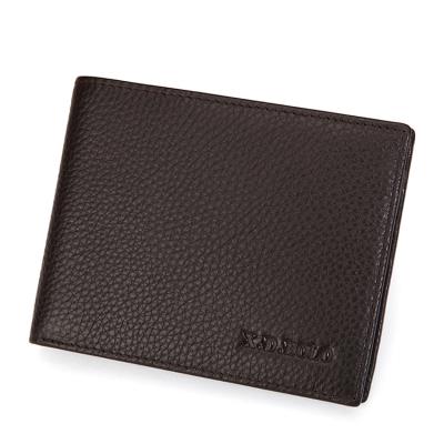 China Fashion Genuine Leather Soft Head Genuine Leather Men's Wallet Ultra Thin Short Wallet for sale