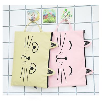 China Nylon Portable Storage Bag Cartoon Folder Bag Information Canvas Home Office Storage Bag for sale