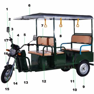 China High quality Bajaj passenger battery operated tuk electric rickshaw adults for sale