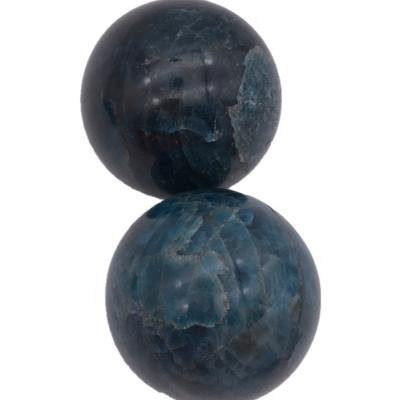 China China Crystal Polished Natural Phosphorite Quartz Apatite Stone Spheres Blue Ball for sale