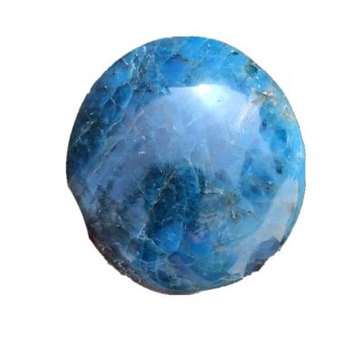 China Blue Apatite Stone Palm Stones China Natural Phosphorite Quartz Pebbles Crystal Pocket Stone Polished for sale