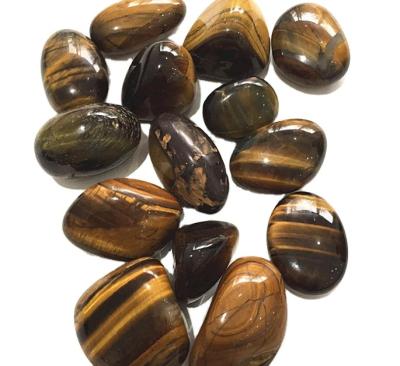 China China Wholesale Natural Healing Rock Tiger Eye Tumbled Stone Crystal Gravel For Landscaping Bulk Tumbled Stones for sale