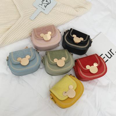 China 2021 Style Kids Mini Hangbags New Girls Princess Preppy Mouse Padlock Bags Accessories Designer Crossbody Bag Chain Purse for sale