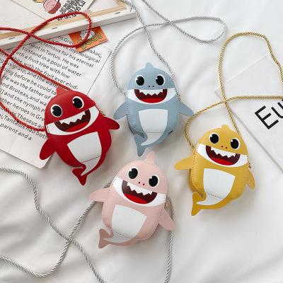 China Preppy Cute Cartoon Shark Popular Girls Mini Hangbags 2020 Style Kids Princess Bags Accessories Designer Cross-body Bag Purse for sale