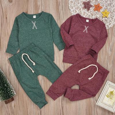 China Waterproof whosale 2020 popular longsleeve baby jumpsuit and pants style warm rib wear 0-24M infants clothes for sale