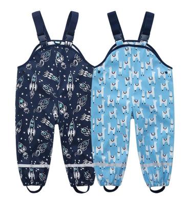 China Hot Selling OEM Customization Kids Boys And Girls Raincoat Waterproof PU Rain Pants Children's Overalls Pant Kids Clothing Casual Rain Pants for sale