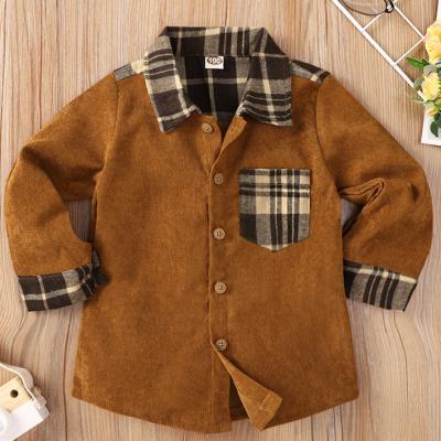 China New Autumn Winter Boys Shirts Fashion Long Sleeve Cotton Kids Shirts For Boys Button Plaid Shirts Jacketfff for sale