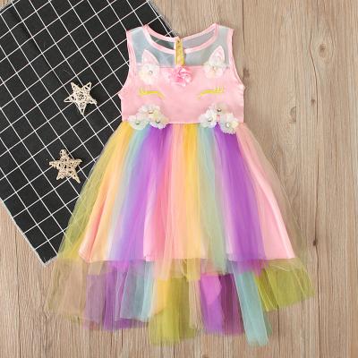 China 2021 New Design China Factory Children Kids Girls Boutique Washable Sleeve Less Princess Holiday Dress Clothes For for sale