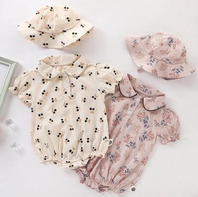 China Cotton 100% 2021 New Summer Baby Rompers For Girls Fashion Clothes Kids Clothes Toddler Wholesale Bubble Romper for sale