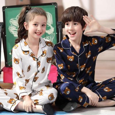 China New Casual Baby Pajamas Sets Children Kids Clothes Homewear Sleepwear Outfits Bear Pajamas Tops+Pants Cartoon Long Sleeve Girls Boys for sale