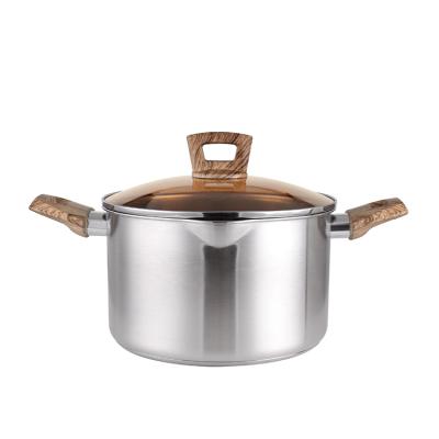 China Sustainable Induction Stainless Steel Cookware Kitchen Ready Pot Sauce Pot for sale