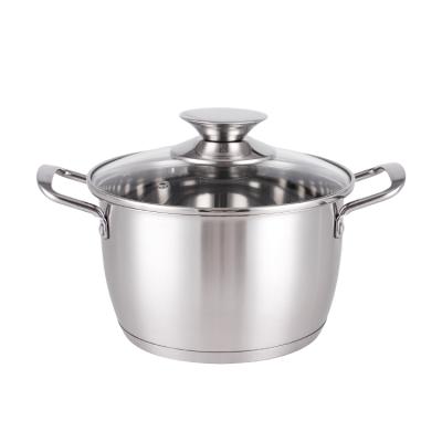 China Sustainable Induction Stainless Steel Ready Soup Pot Sauce Pot for sale