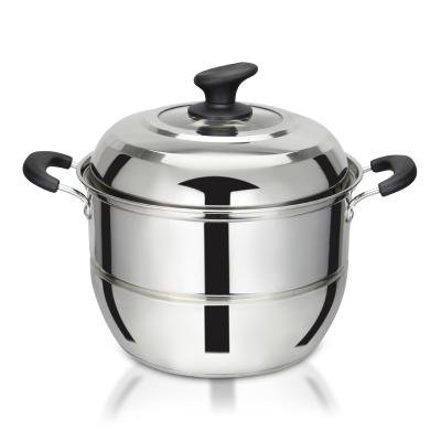 China Sustainable Induction Stainless Steel Steamer Pot Food Ready Steamer for sale