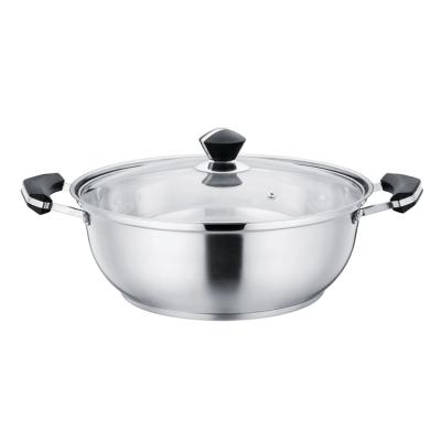 China Sustainable Stainless Steel Casserole Ready Induction Pot Hot Pot Soup Cooking Pot for sale