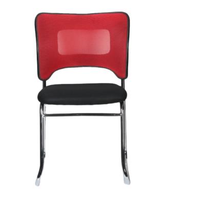 China (Height)Wholesale Metal Frame Adjustable Fabric Cheap Mesh Office Chair For Commercial Visitor Armless Stacking Furniture for sale