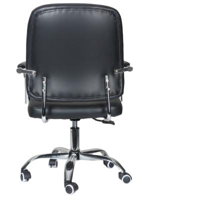 China Swivel Task Office Chair (Height) Adjustable Low Back Secretary Chair Armless Height with Padded Back and Seat for sale