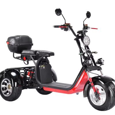 Cina Citycoco 3 ruote scooter elettrico 3000w 2000 Watt Citycoco due posti a sedere Wide Wheel Road in vendita