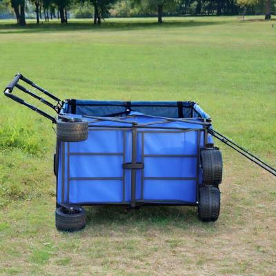 China Shopping Trolley Wagon Stroller with Big Wheels 17CM Tire Diameter and Foldable Design for sale