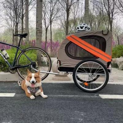 Chine Trailer de vélo pour bébé en acier inoxydable avec chien trailers pour animaux de compagnie 150*90*105CM pneu arrière 20