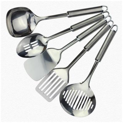 China Sustainable Kitchenware 5pcs Serving Utensils Stainless Steel Kitchen Utensils For Cooking for sale