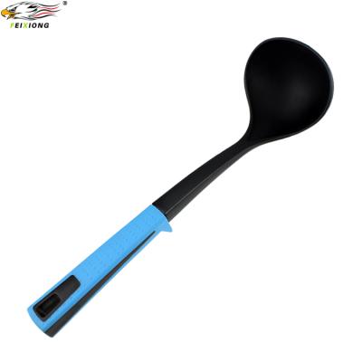 China Durable Colorful Nylon Pocket Handle Soup Pocket Solid Kitchen Cooking Tools Series Soup Spoon for sale