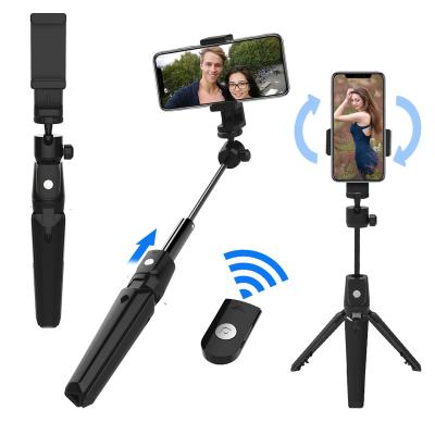 China 2021 Hot Selling Mini BT K20 Remote Mini Digital Camera New Arrival Aluminum Selfie Stick Phone for sale