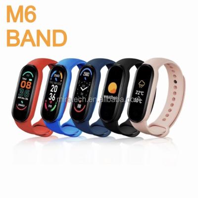 China Waterproof BP Monitor Smartband Heart Rate Blood Pressure Tracker Heart Rate Blood Pressure Tracker Smartband Smartband Watch M6 Touch Screen Smartwatch for sale