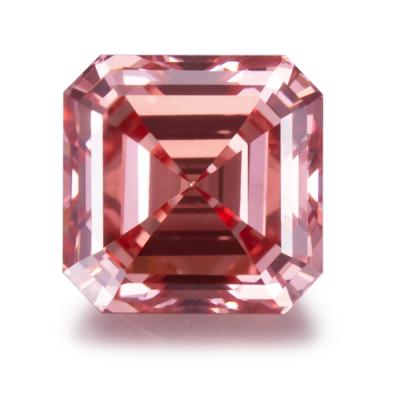 China 2ct VS1 Asscher Fancy Deep Pink Color Game or Fire CVD Lab Grown Diamond for sale