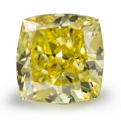 China Jewelry Decorations Messi Jewelry Cushion Cut Lab Created Diamonds 0.6ct~1.36ct Yellow CVD HPHT Lab Grown Diamonds for sale