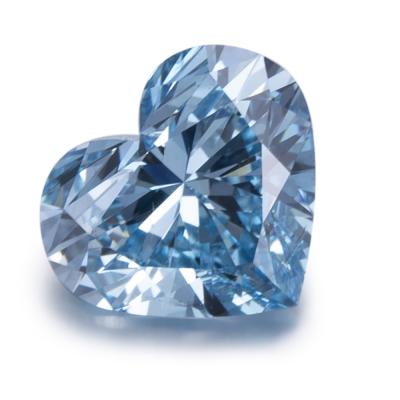 China Color Play Or Fire Like Heart 1.3ct SI1 Intense Greenish Blue CVD Lab Grown Diamond for sale