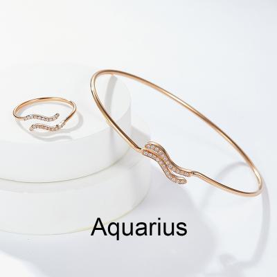 China The Other Messi Jewelry Aquarius Pisces Aries 18k Gold Lab Diamond Ring for sale