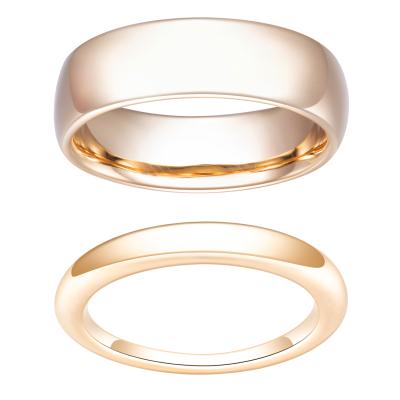 China CLASSIC Mens Womens 18K 14K 10K Soild Gold Wedding Gold Band Ring for sale