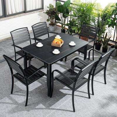 China Time Furniture Outdoor Dining Table Set Wooden Dining Table Set Dining Table Sets Modern Table And Chair for sale