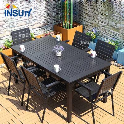 China Time Outdoor Furniture Dining Sets Kitchen Table Wicker Dining Table Set Rattan Dining Chair for sale