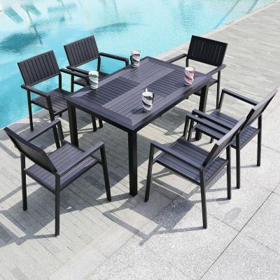 China Outdoor Dining Table and Chairs Outdoor Table Aluminum Rattan Teak Weather Furniture for sale