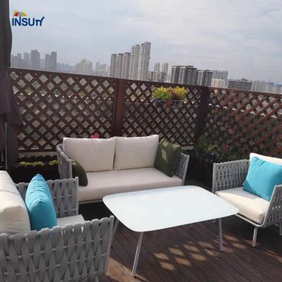 China Weather Furniture Outdoor Living Room Sofa Outdoor Sofa Set Corner Rattan Sofa Set for sale