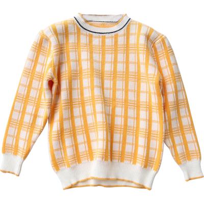 China Hot Selling AW Anti-Wrinkle New Style Pullover Vintage Western Checkerboard Plaid Long Sleeve Women's Knitwear Sweaters for sale