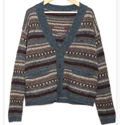 China Anti-pilling Ribbed Knitted Color Cardigans Cashmere Sweater Women for sale