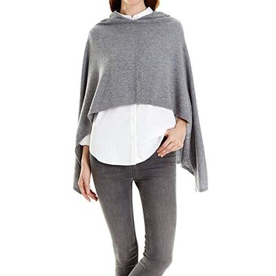 China Winter Women Elegant Sheer Anti-Shrink Cashmere Tank Draped Poncho Shawl for sale