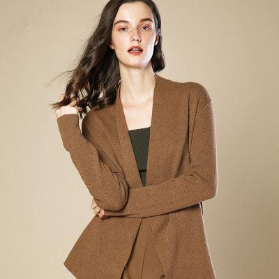 China Anti-shrink Pure Cashmere Cardigan Sweater Western Style Sweater for sale